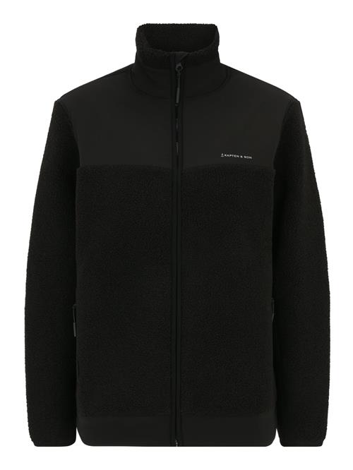 Kapten & Son Sweatshirt 'Teddy Fleece'  sort / hvid
