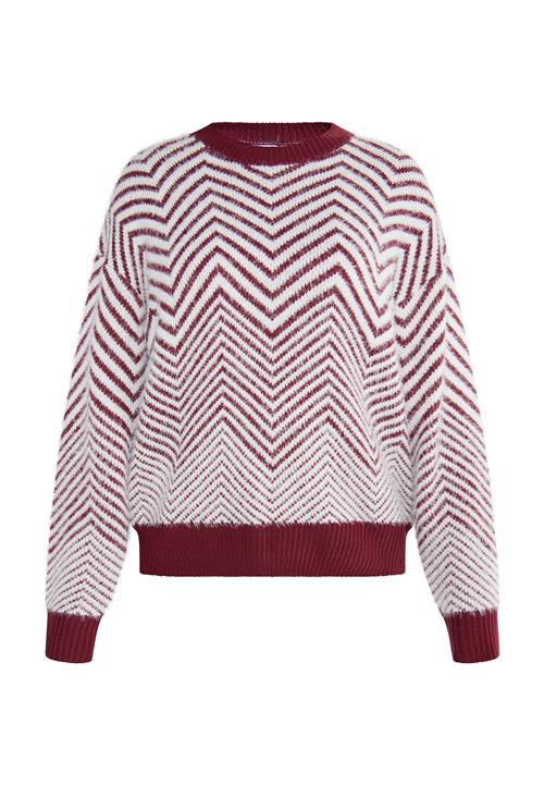 usha WHITE LABEL Pullover 'Iridia'  kirsebærsrød / hvid