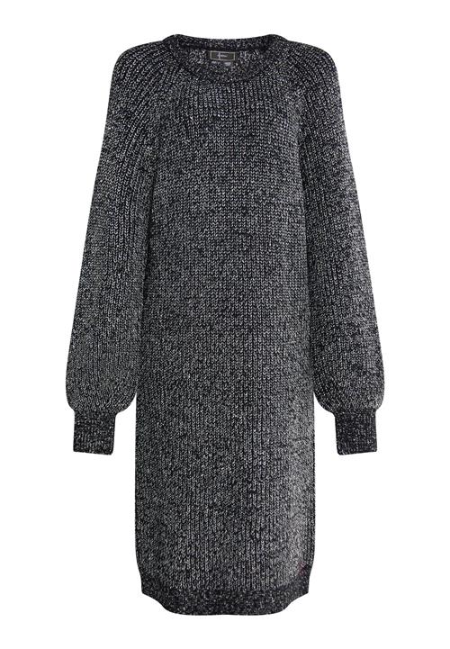 faina Strikkjole  sort-meleret