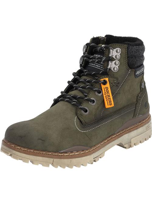 Dockers by Gerli Snørestøvler  oliven / sort-meleret