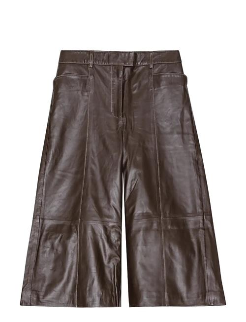 REMAIN Birger Christensen | Short Wide Leather Pants | 36