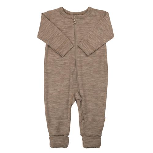 Joha Uld Onesie Beige Melange  Beige Melange-60 cm Wool Beige  60 cm  unisex