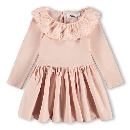 Molo GOTS Crystala Langærmet Kjole Petal Blush  Petal Blush 80 cm  Lyserød  80 cm  kvinde