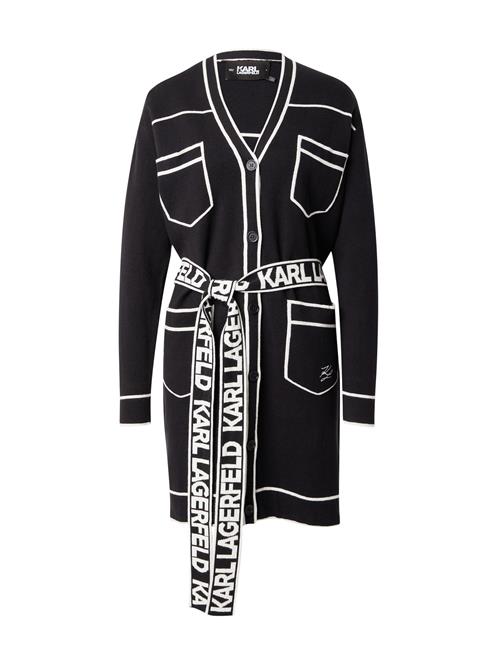 Se Karl Lagerfeld Cardigan  sort / hvid hos About You