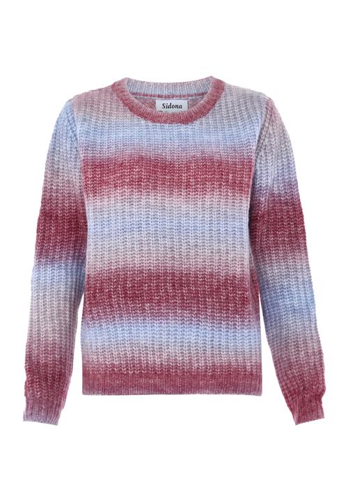 Sidona Pullover  lyseblå / grå / bordeaux