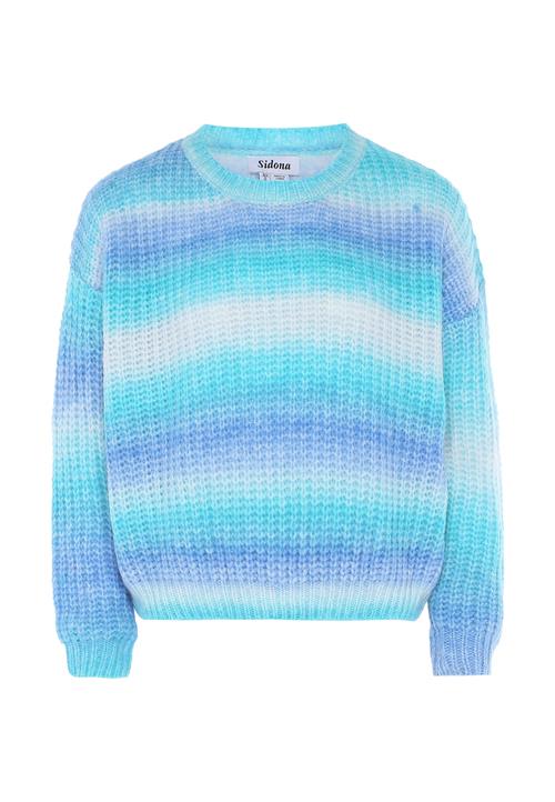 Sidona Pullover  aqua / mørkeblå / hvid
