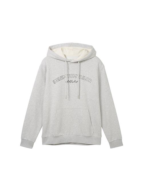 TOM TAILOR DENIM Sweatshirt  grå-meleret / sort / hvid