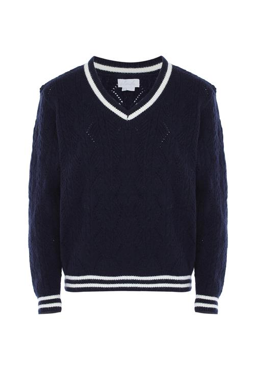 BLONDA Pullover  marin / hvid