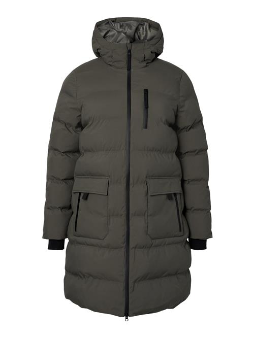 Zizzi Vinterfrakke 'Sealed'  mørkegrå / sort