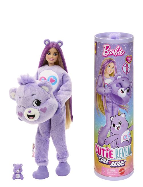 Barbie | Cutie Reveal Care Bears Series Doll & Accessories In Share Bear Plush Costume, 10 Surprises | ONE SIZE