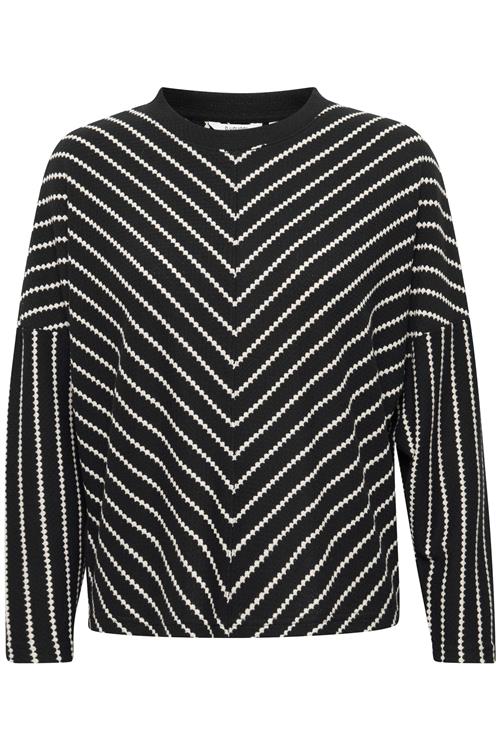 b.young Sweatshirt 'Runi'  sort / hvid