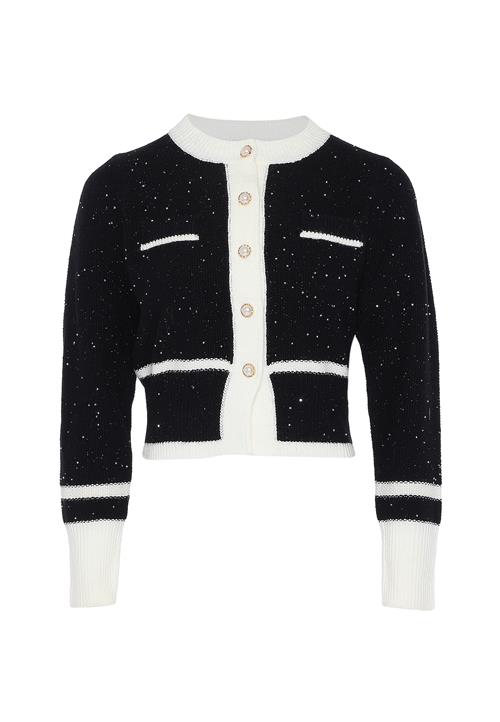 aleva Cardigan  sort / hvid