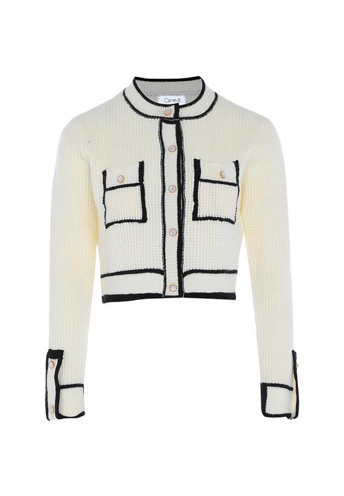 caneva Cardigan  guld / sort / uldhvid