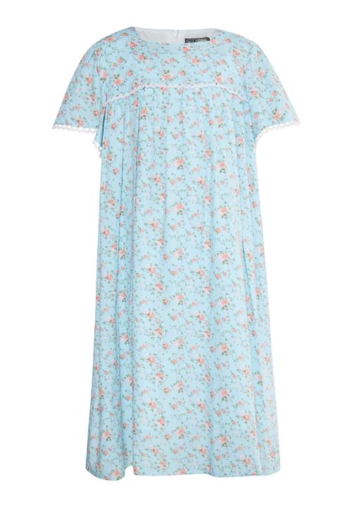 DreiMaster Vintage Kjole  lyseblå / græsgrøn / fersken / hvid