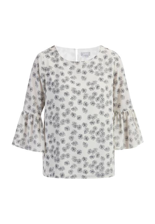 Usha Bluse  sort / uldhvid