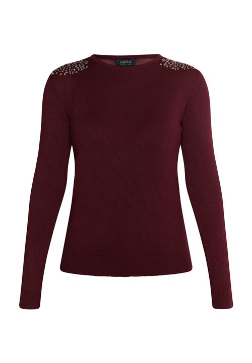 usha BLACK LABEL Pullover 'Nowles'  vinrød