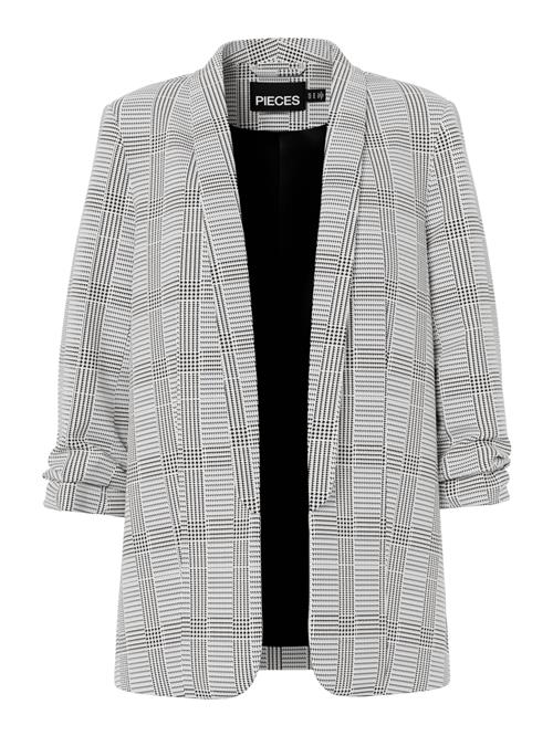 PIECES Blazer 'PCBOSELLA'  grå / sort / hvid