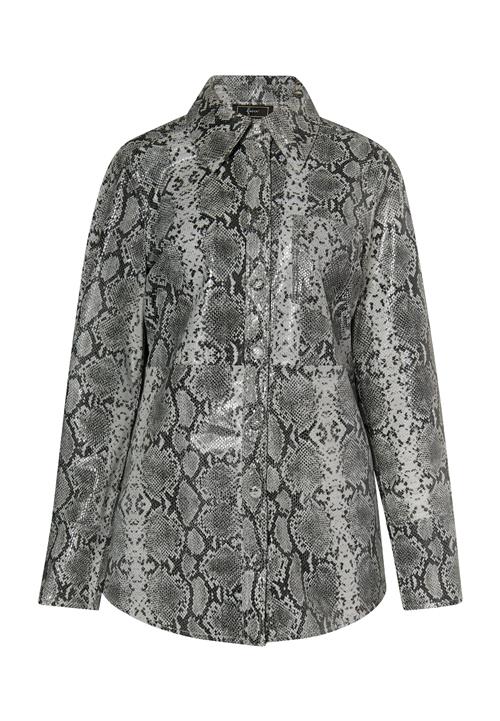 faina Bluse  grå / sort