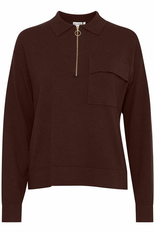 PULZ Jeans Pullover 'PZSara'  mørkebrun