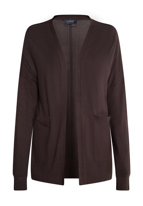 usha BLACK LABEL Cardigan 'Nowles'  mørkebrun
