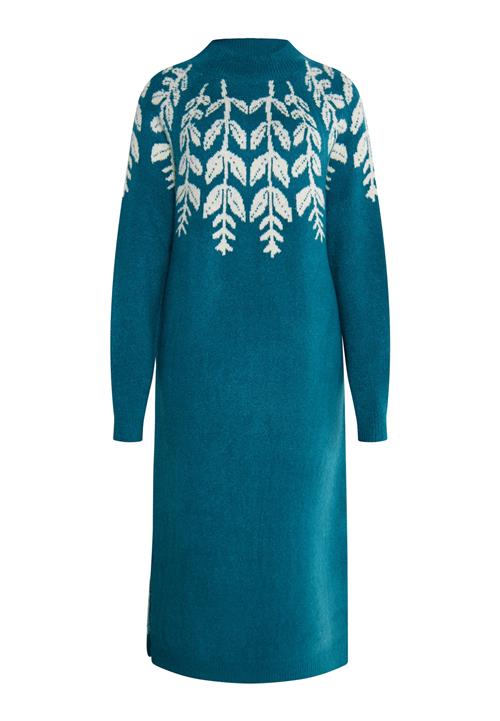 Usha Strikkjole 'Lurea'  petroleum / hvid