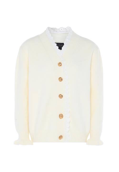 NAEMI Cardigan  hvid / uldhvid