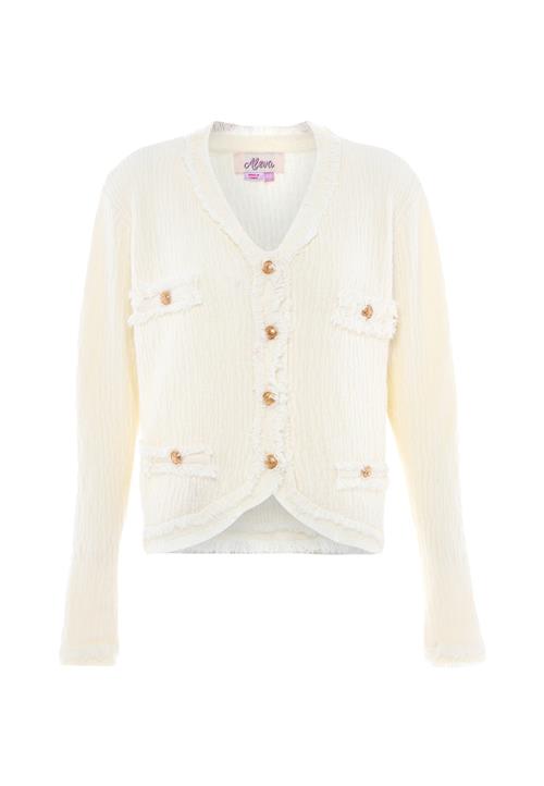 aleva Cardigan  uldhvid