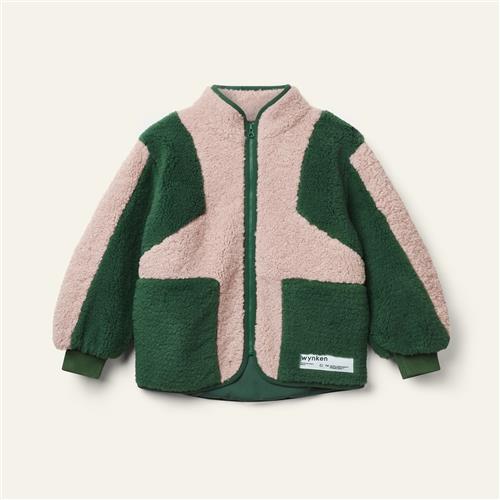 Wynken Wilderness Teddy Pelsjakke Blush Pink Python Green  Blush Pink Python Green 8Y  Lyserød  8 år  kvinde