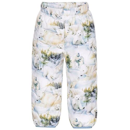 Molo Percy Vinterbukser Snowy Bears 86 cm Thermo Hvid  86 cm  unisex
