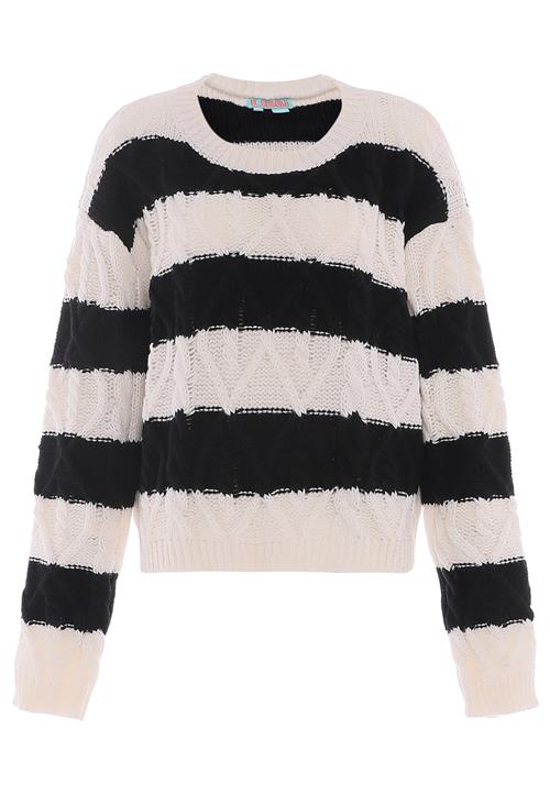 Libbi Pullover  sort / uldhvid