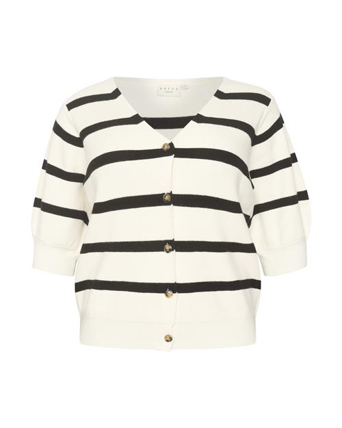 KAFFE CURVE Cardigan 'Mela'  beige / sort