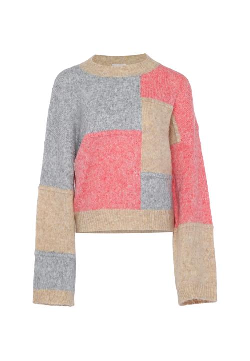 Jalene Pullover  beige-meleret / grå-meleret / melon