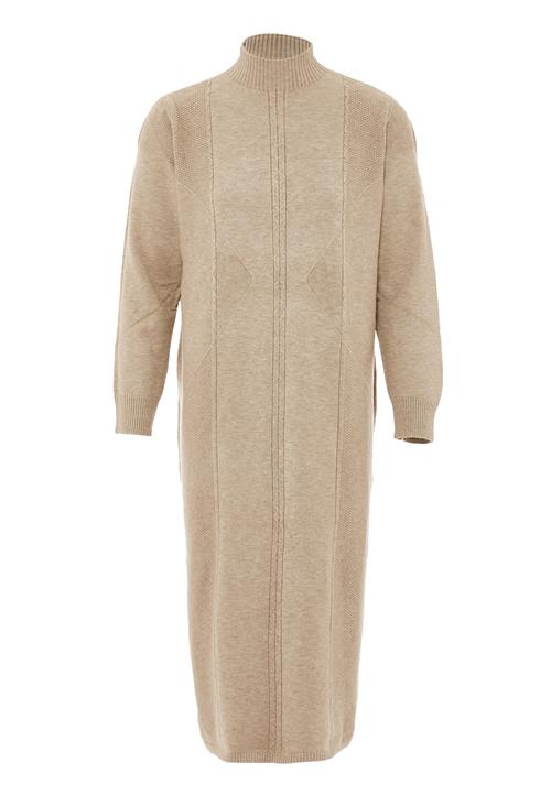 Jalene Strikkjole  mørkebeige