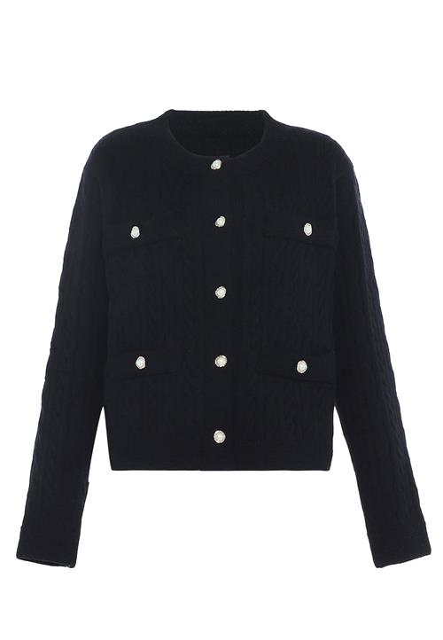 caspio Cardigan  guld / sort / perlehvid