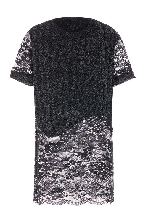 Sidona Pullover  cyanblå / sort