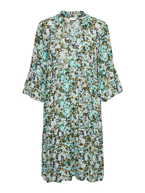 Kaffe Kjole 'Hera Amber'  aqua / oliven / sort / offwhite