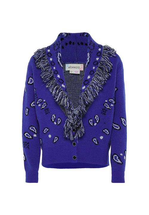 ebeeza Cardigan  violetblå / sort / hvid
