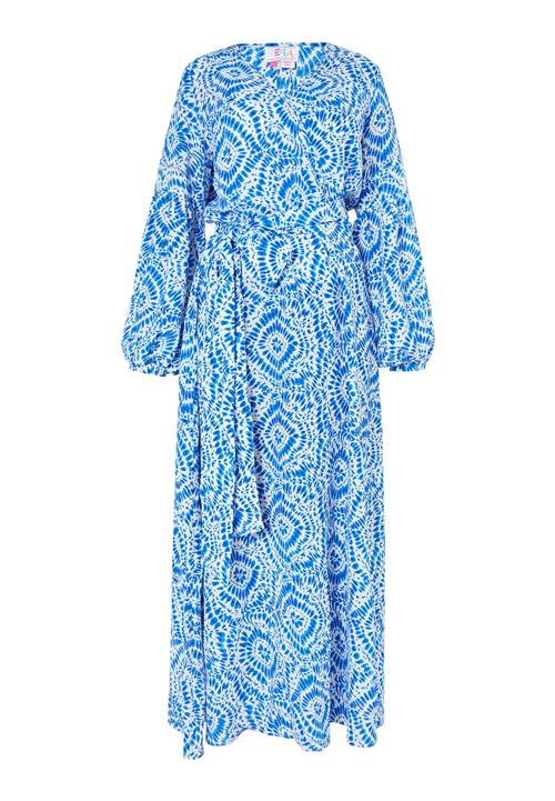 IZIA Kjole  blå / hvid