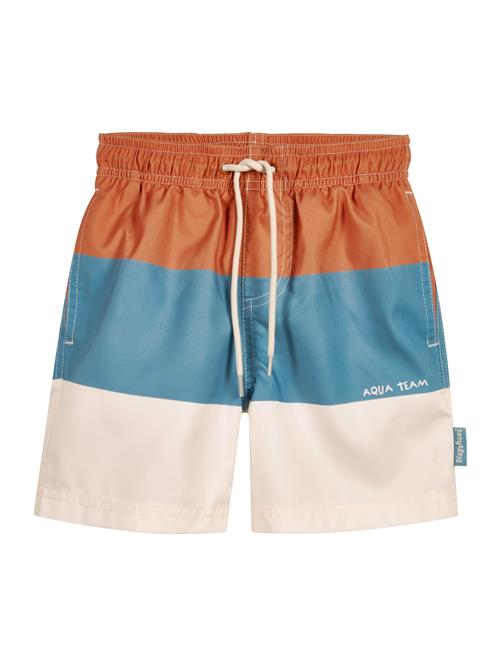 PLAYSHOES Badeshorts  lyseblå / okker / hvid
