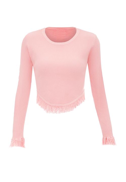 swirly Pullover  lys pink