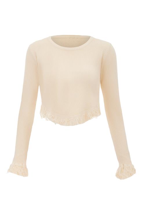 swirly Pullover  beige