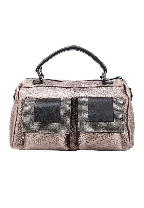 NAEMI Håndtaske  rosa guld / mørkegrå / sølv