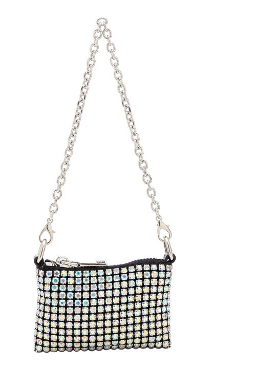 faina Skuldertaske  lyseblå / sort / sølv / transparent