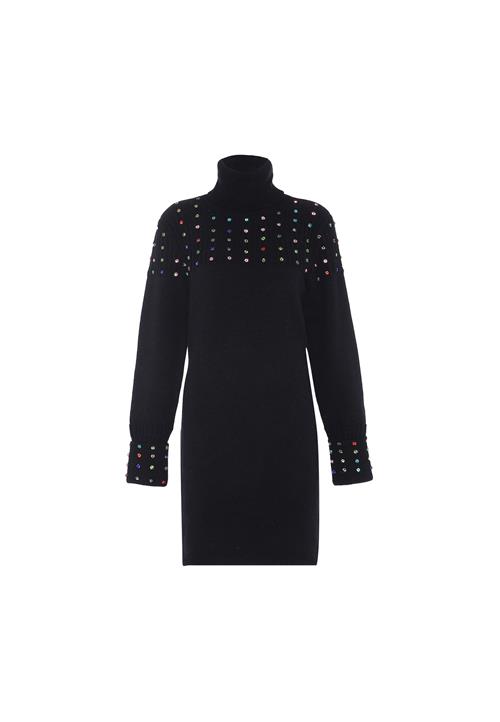 faina Strikkjole  blå / lysegrøn / lyserød / sort