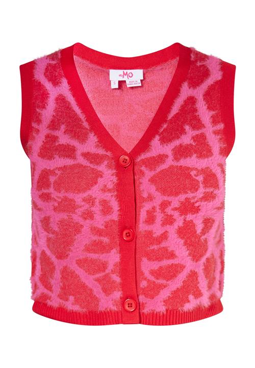 MYMO Strikvest  mørk pink / brandrød