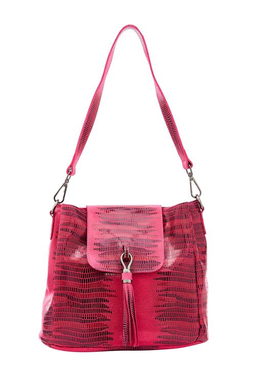 faina Skuldertaske  pink / sort