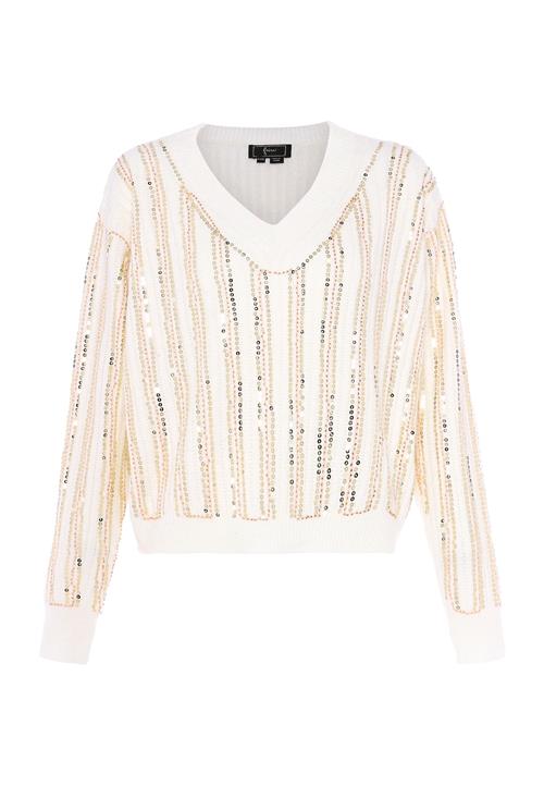 faina Pullover  guld / rosa guld / uldhvid