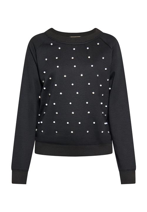 faina Sweatshirt  sort / transparent / perlehvid