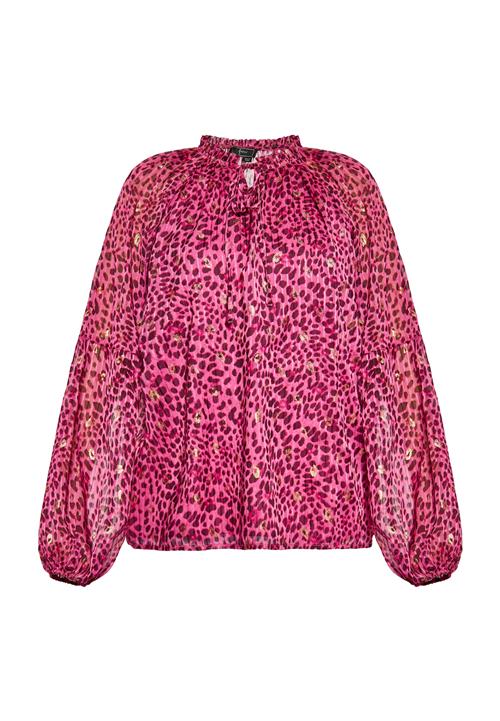 faina Bluse  guld / pink / merlot
