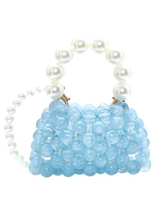 Koosh Håndtaske  blå / perlehvid